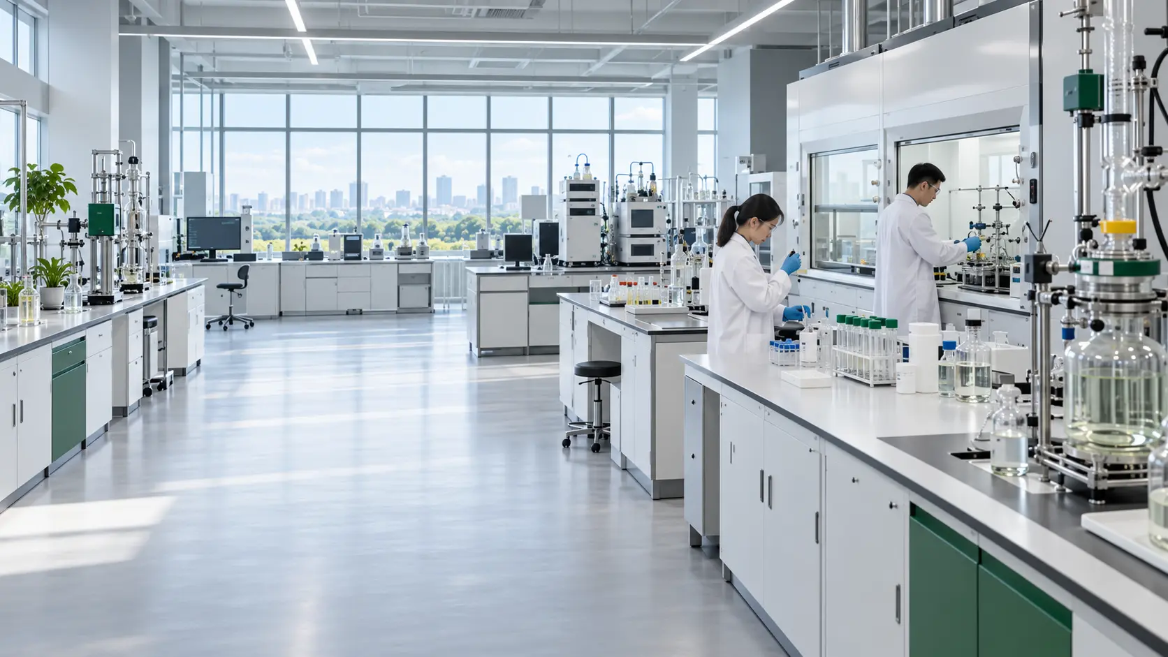 Celkový pohled na laboratoř výzkumu a vývoje